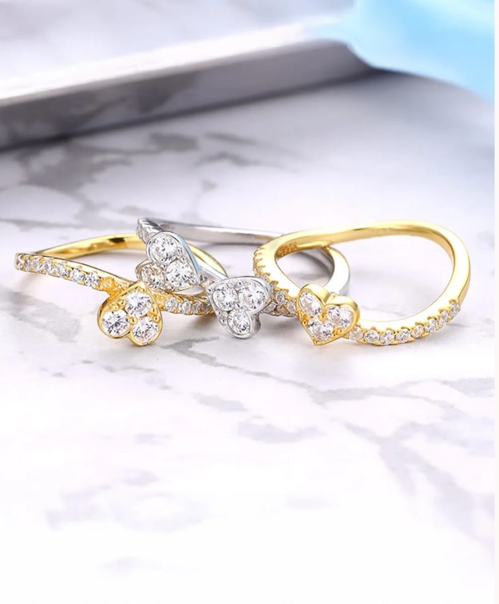 interlocking heart ring