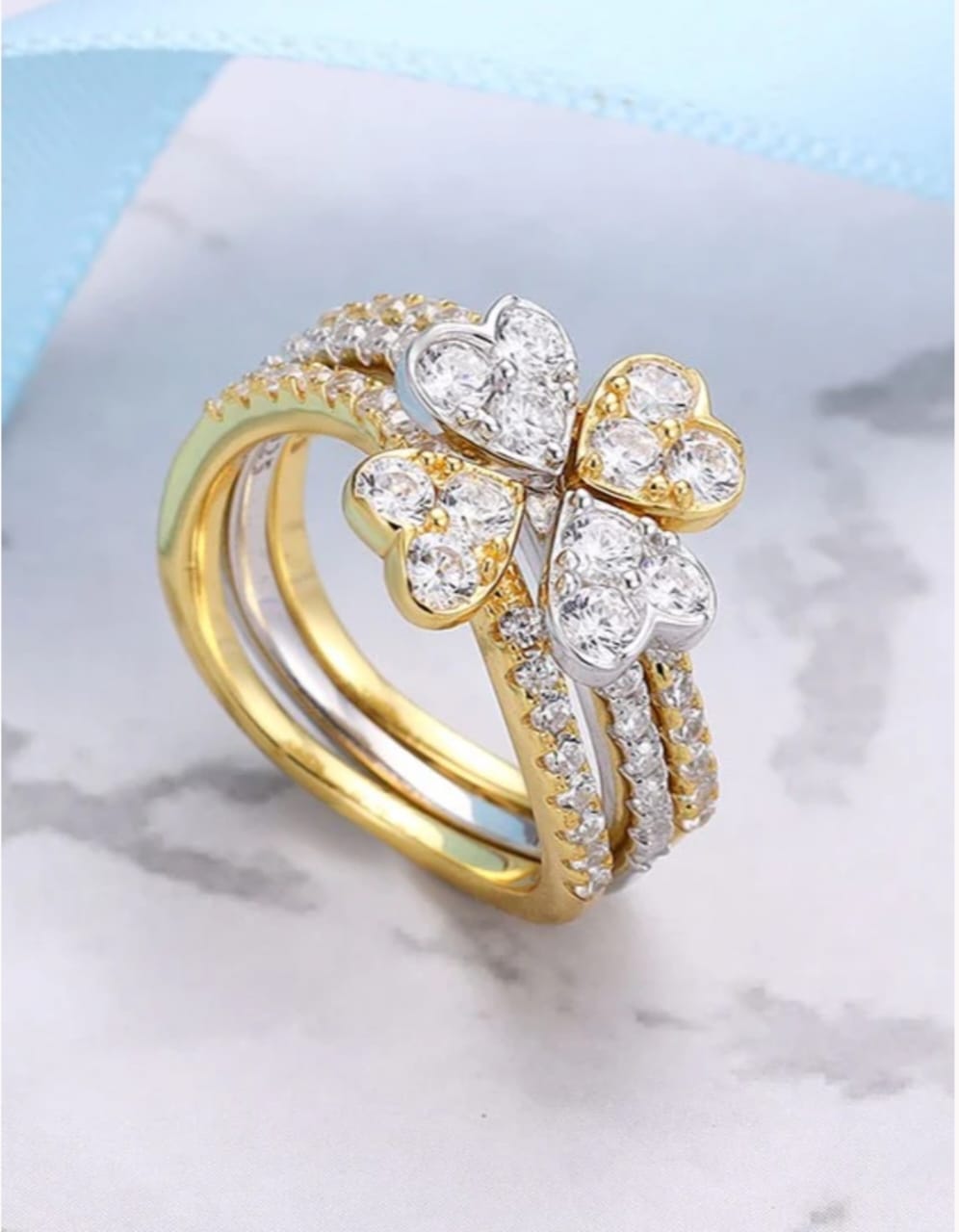 interlocking heart ring