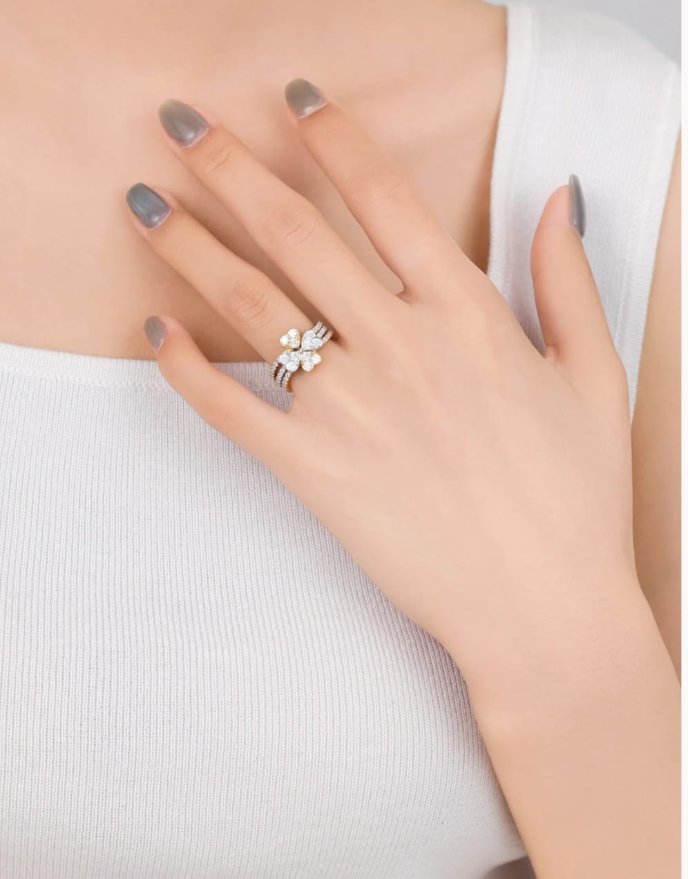 interlocking heart ring