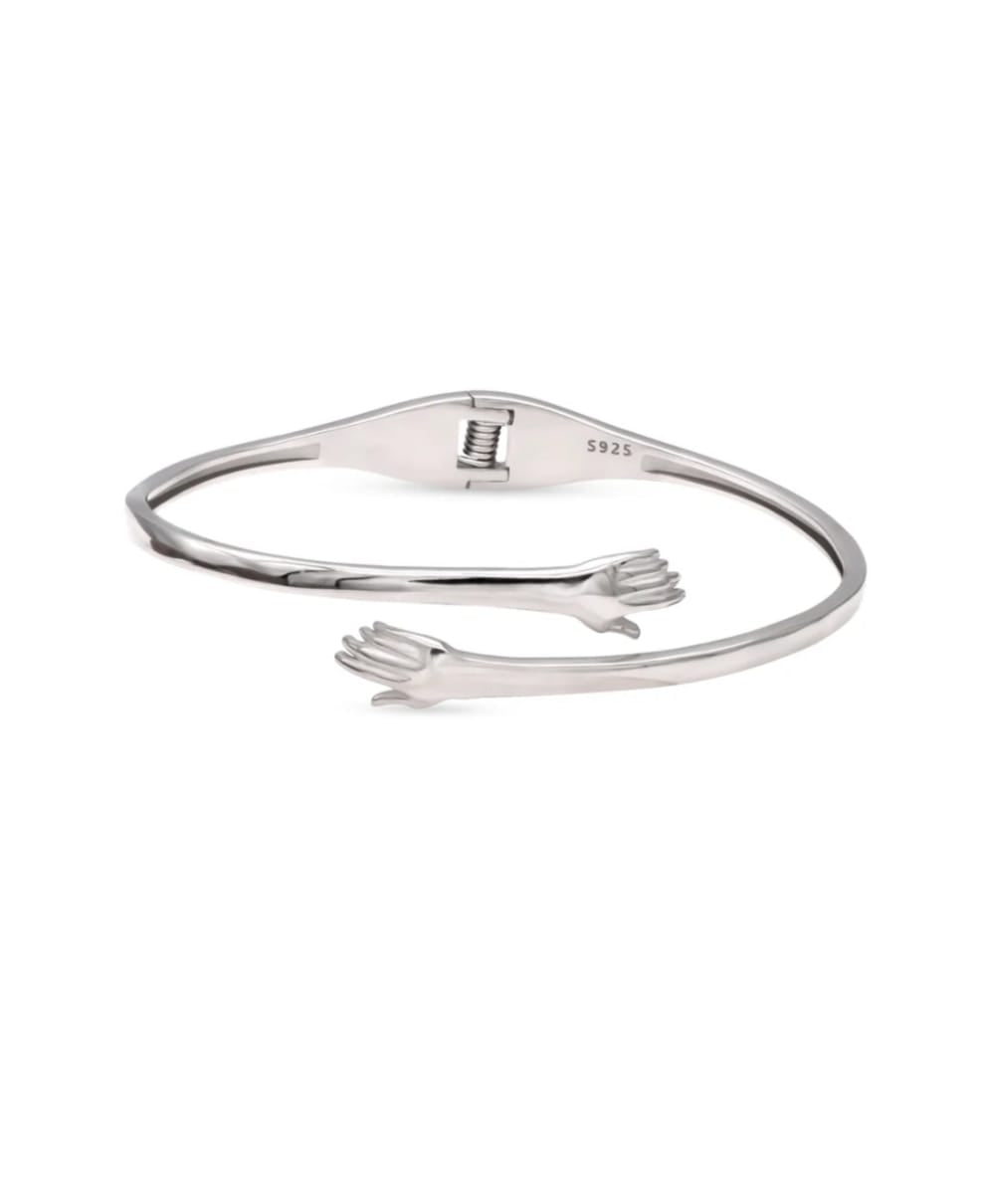 Silver Hand Hug Bracelet(8365)